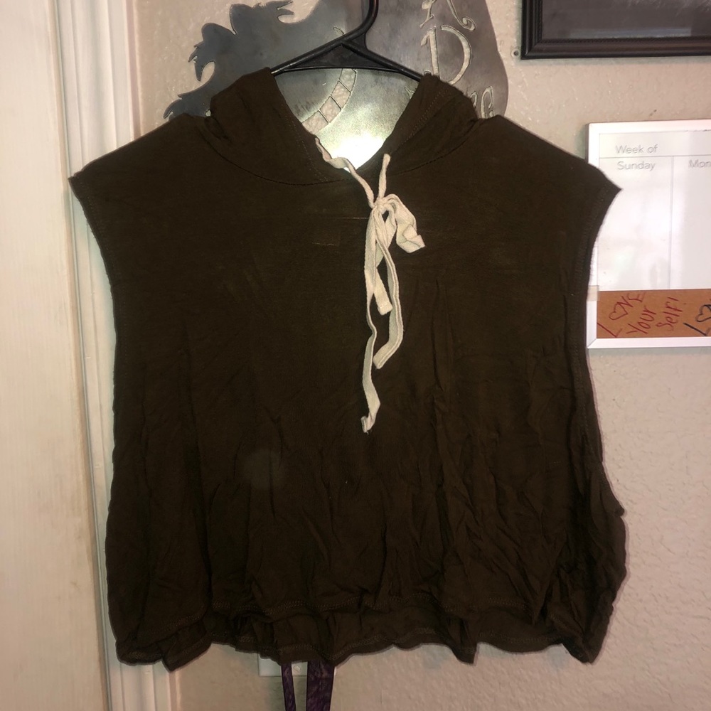Bozzolo hooded crop top